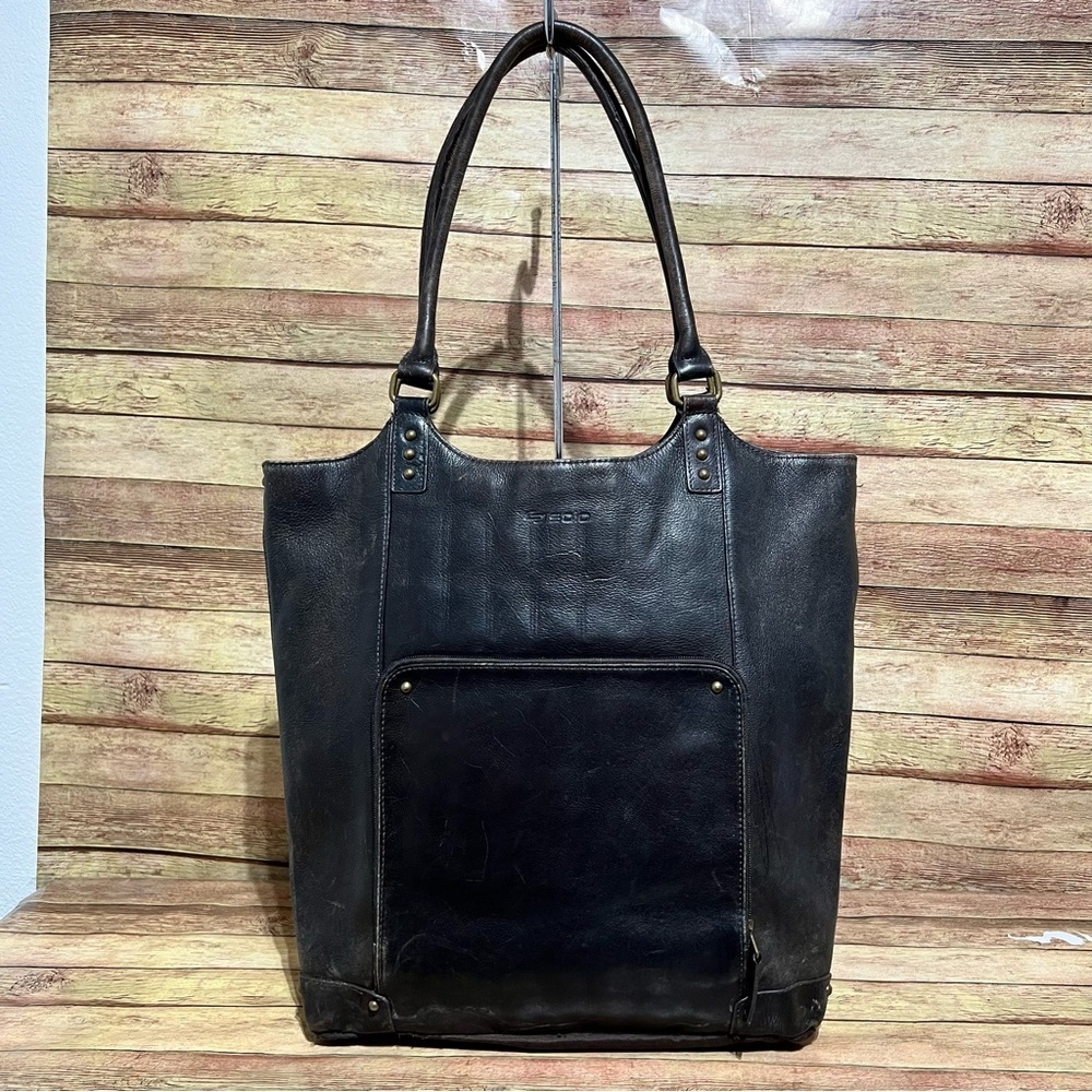 Solo Brown Leather Laptop Bucket Bag